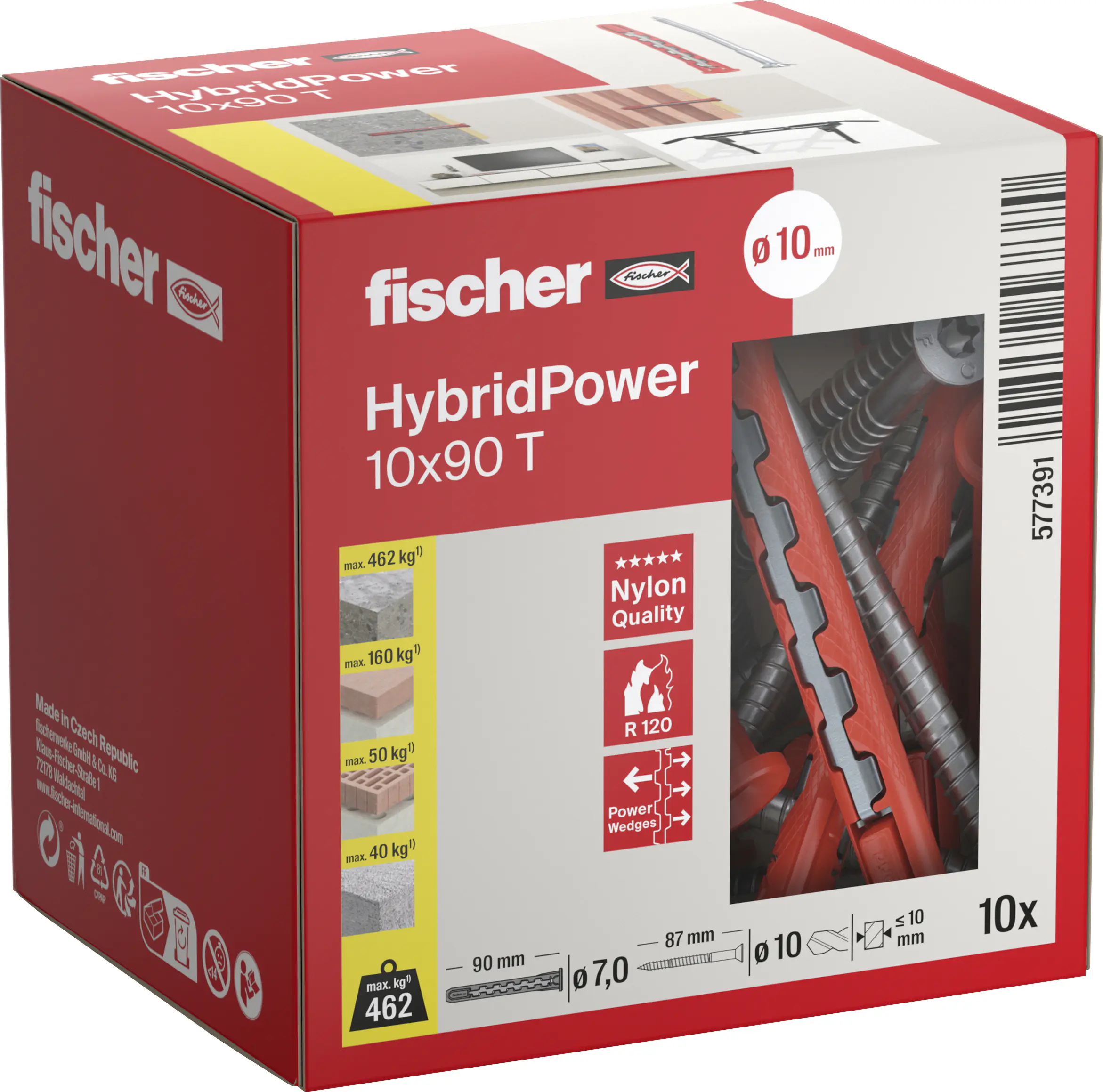 Fischer Dübel HybridPower 10 x 90 mm - 10 Stück