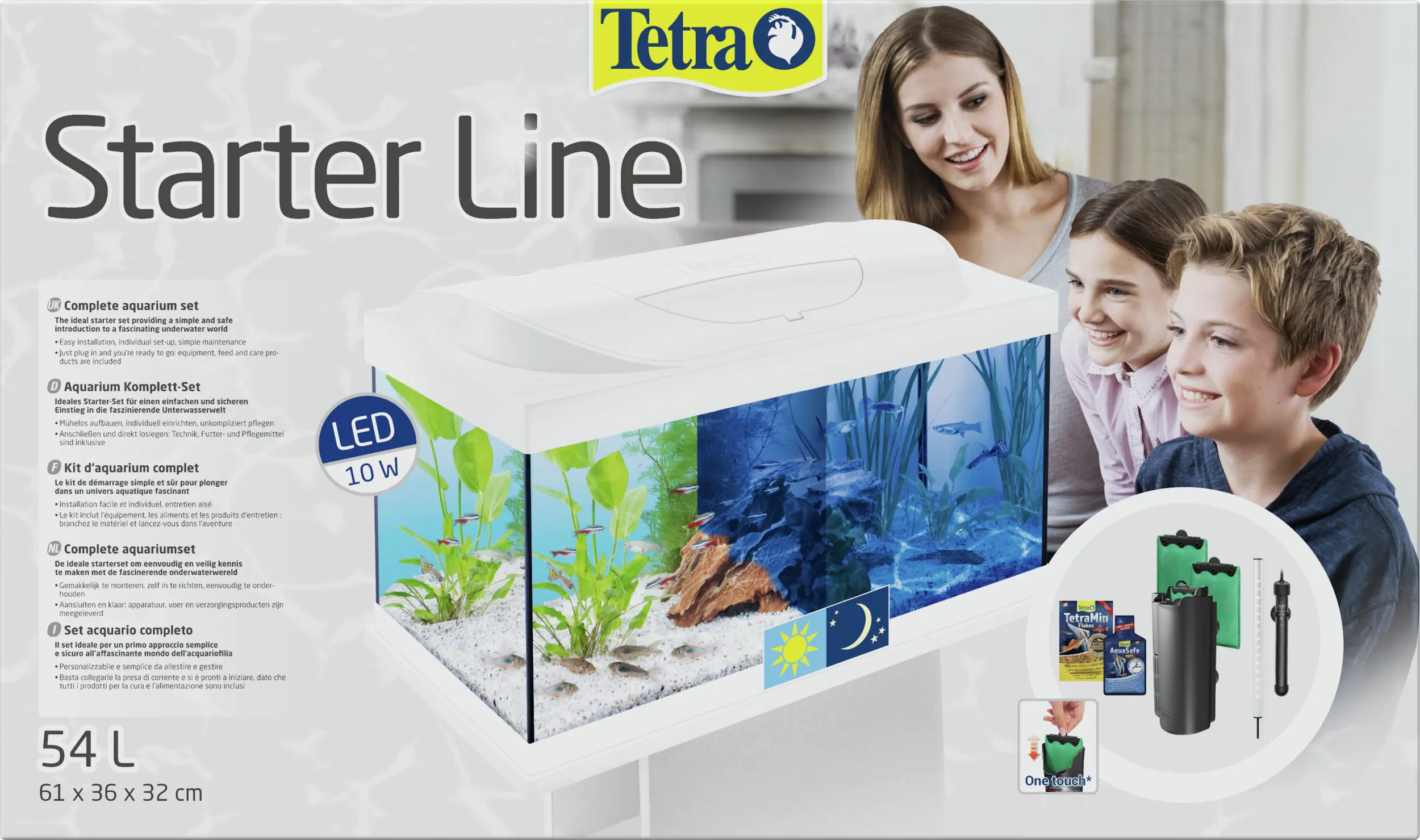 Tetra Aquarium Starter Line LED 54 L weiß