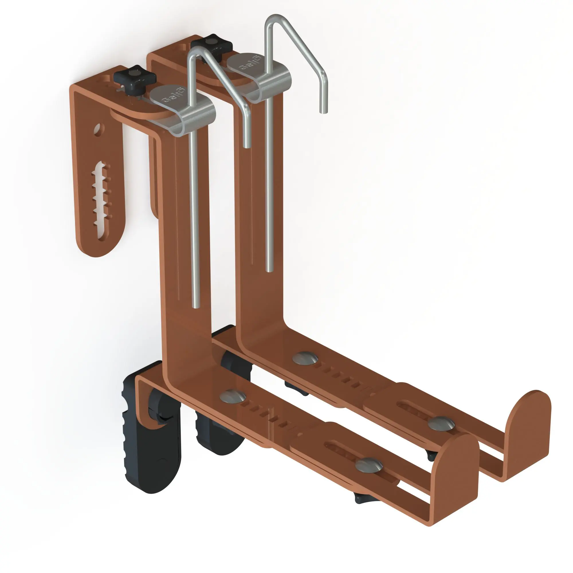 Geli Blumenkastenhalter universal Bandeisen 3-fach verstellbar terrakotta - 2 Stück