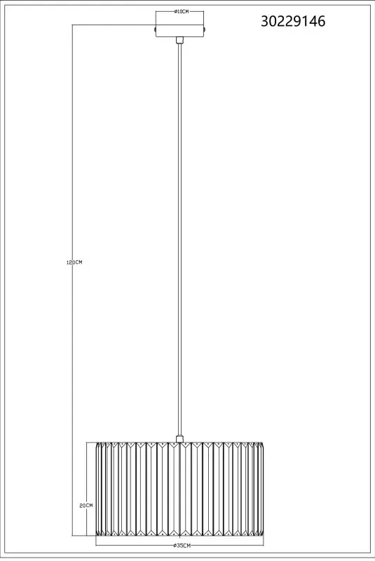 Globo Hängeleuchte Run Ø 35 x 120 cm holzoptik