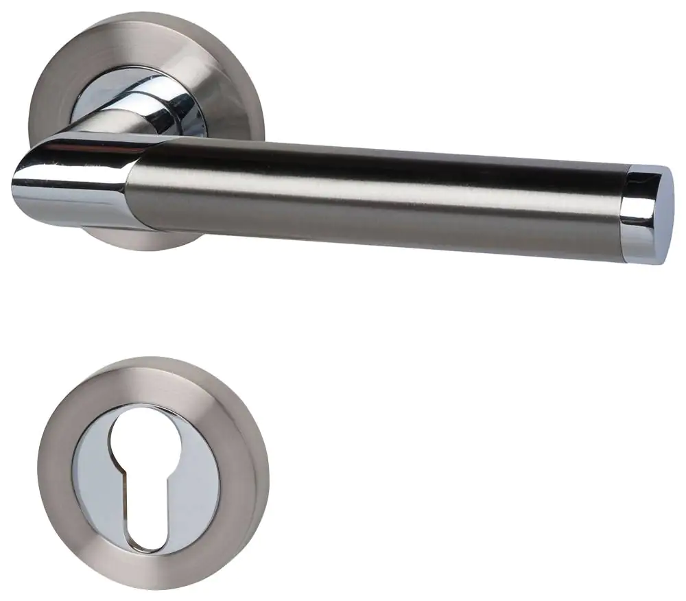 Alpertec PZ-Rosettengarnitur Lissabon Edelstahl silber rund Alpertec PZ-Rosettengarnitur Lissabon Edelstahl silber rund