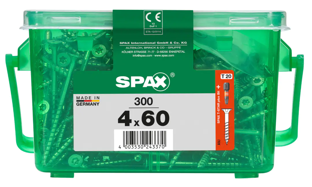 Spax Universalschrauben 4.0 x 60 mm TX 20 - 300 Stk.
