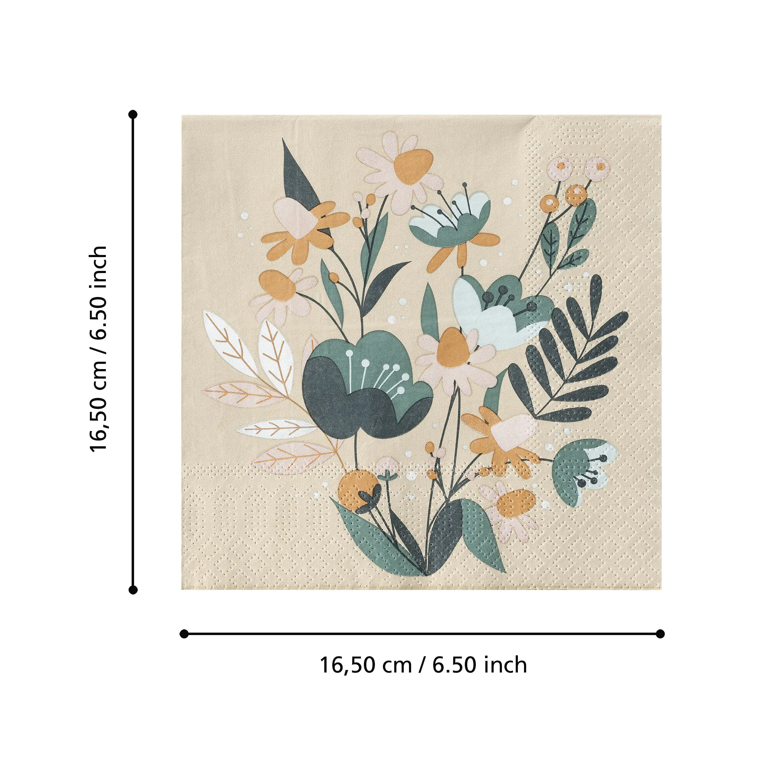 Eglo Servietten Blätter Mahuli bunt 16,5 x 16,5 cm - 20er Pack
