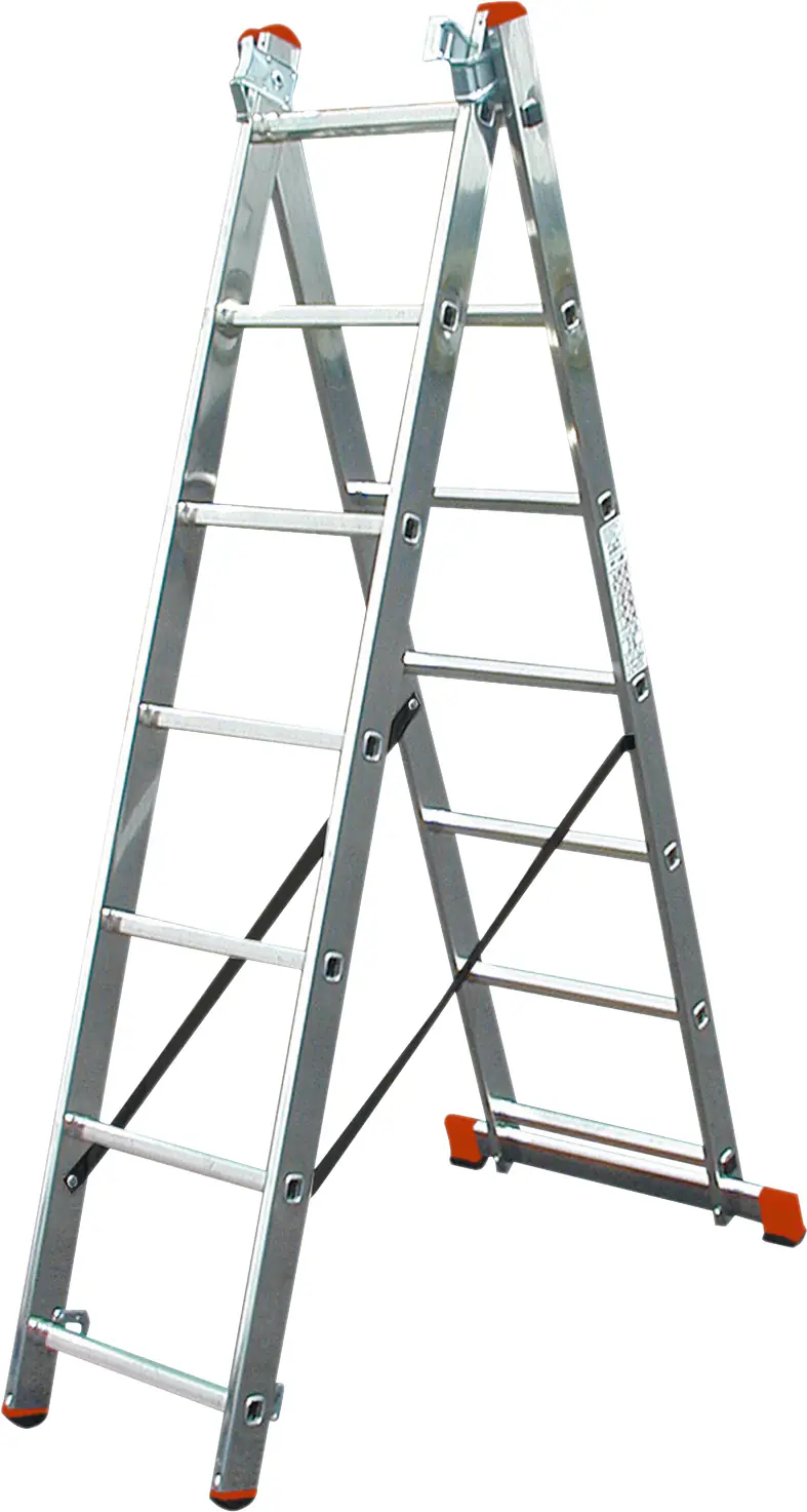 Krause Aluminium-Vielzweckleiter CORDA Globus mit Treppenfunktion 5,10 m