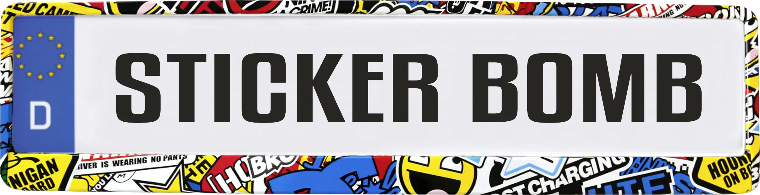 Hermann Schütz Design-Kennzeichenrahmen Sticker-Bomb
