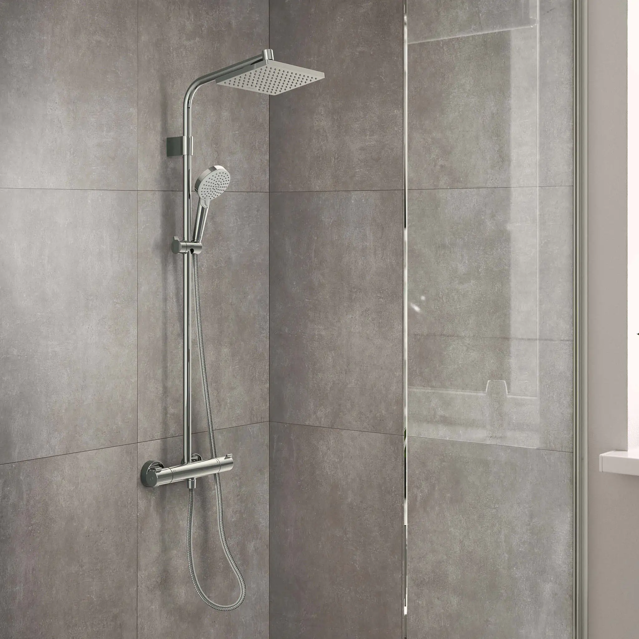 Hansgrohe Kopfbrausesystem Waterforms 230 Chrom