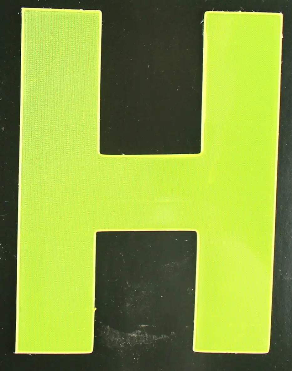 Conacord Reflektierender Klebebuchstabe H gelb "H"