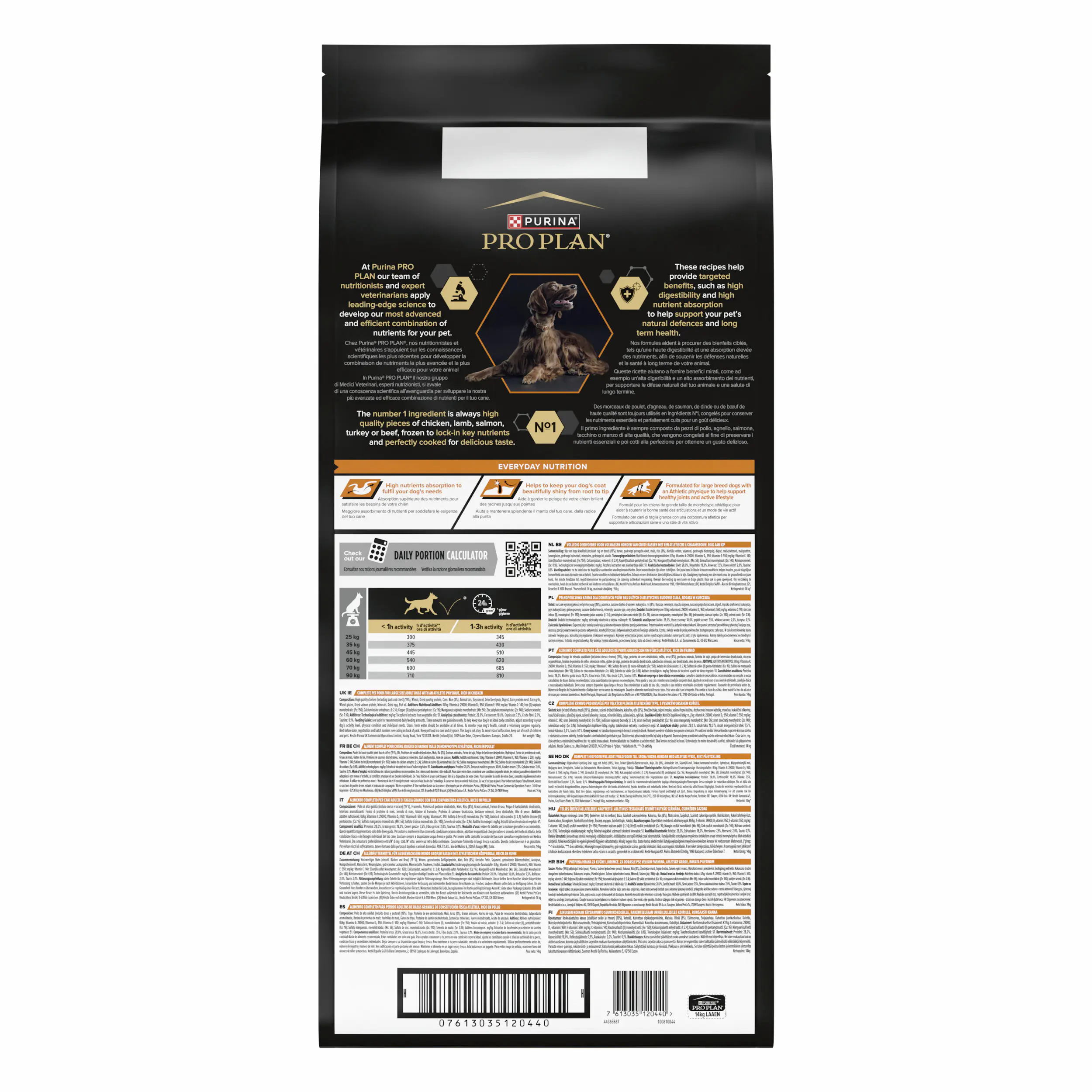Purina Pro Hundetrockenfutter Adult Maxi Athletic 14 kg Huhn & Reis