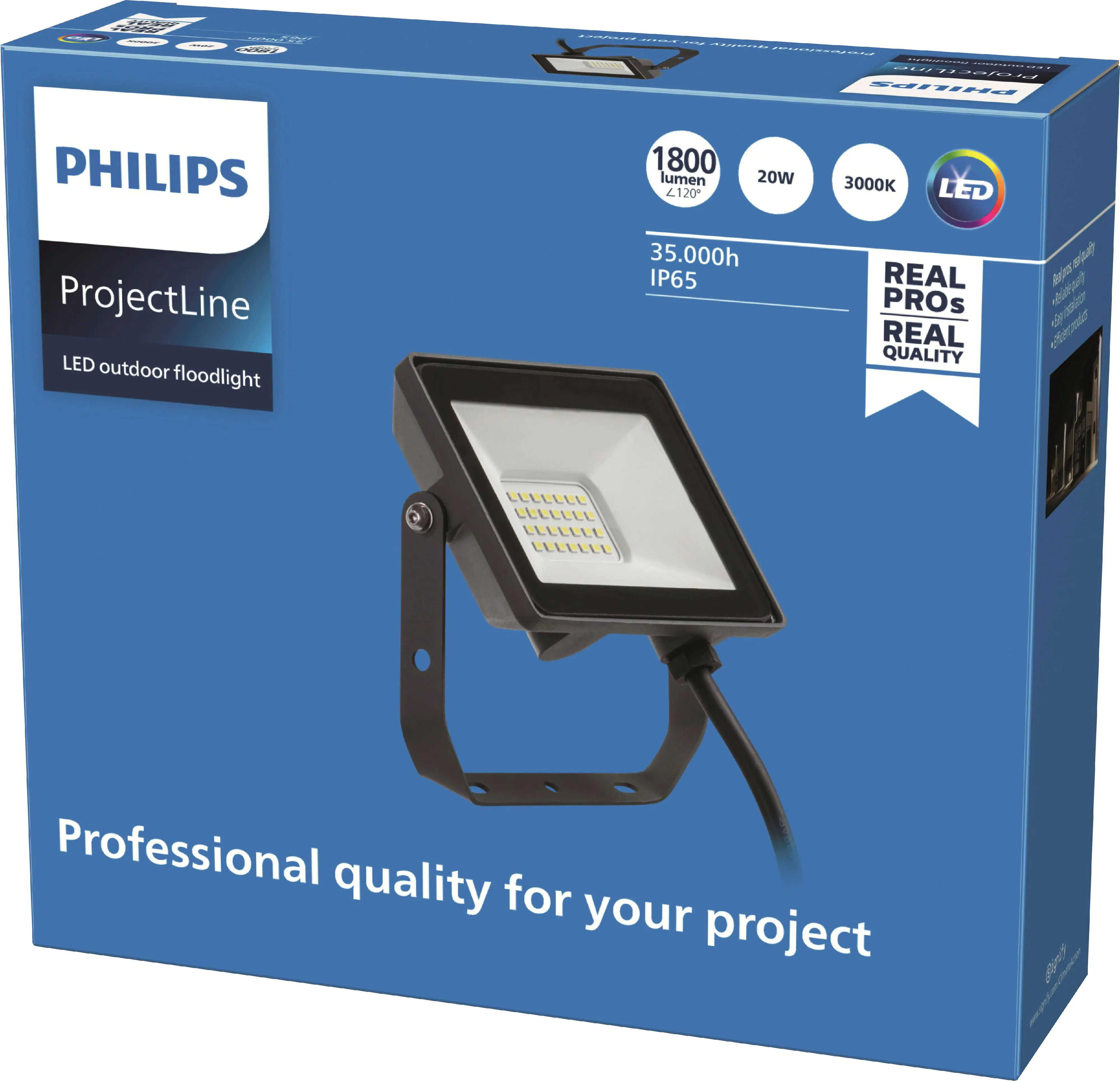 Philips LED Außenstrahler Projectline schwarz 20 W 1800 lm  Philips LED Außenstrahler Projectline schwarz 20 W 1800 lm