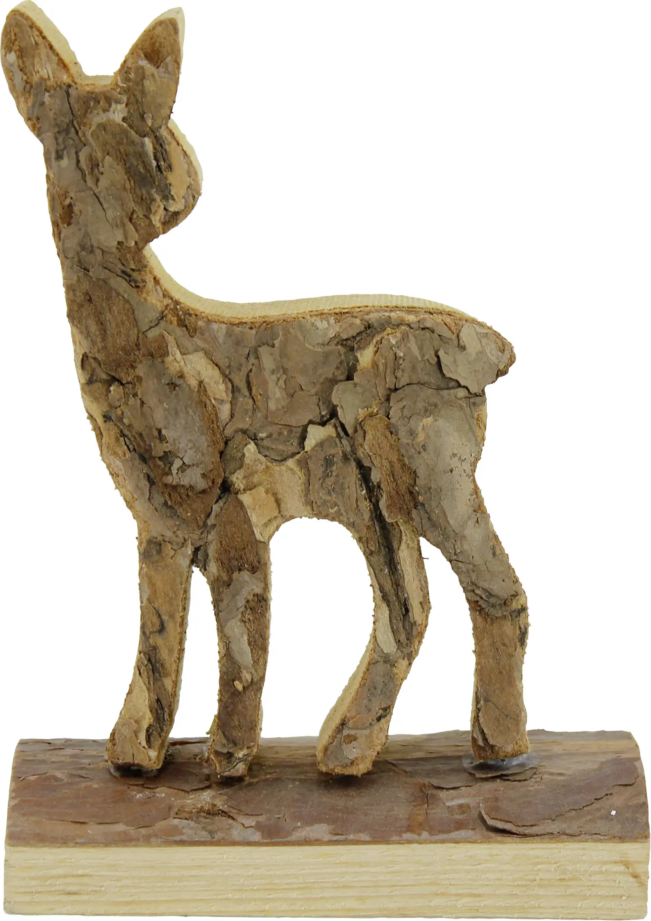 Deko-Aufsteller Rehkitz Holz 13 cm natur-braun