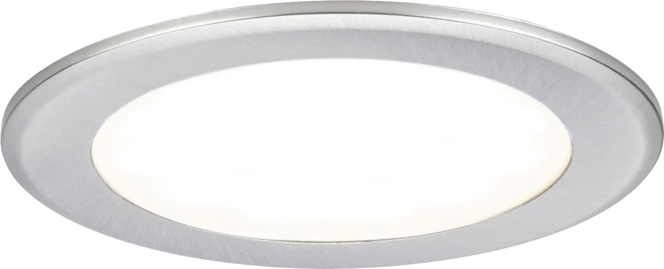 Paulmann LED Möbel-Einbauleuchte eisen gebürstet Ø 6,5 cm warmweiß 3er Set