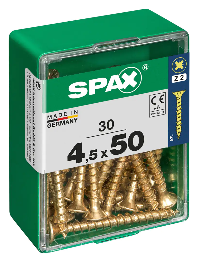 Spax Universalschrauben 4.5 x 50 mm PZ 2 - 30 Stk.