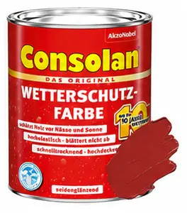 Consolan Wetterschutz-Farbe 2,5 L schwedenrot