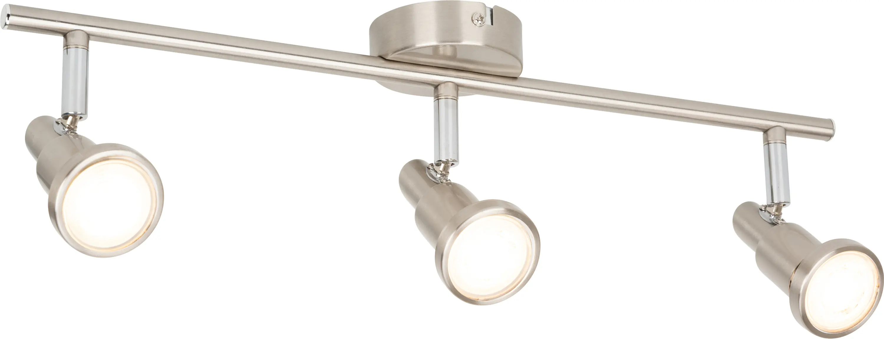 Mylight LED Deckenstrahler 3er Spot 47,5 x 16,2 cm warmweiß nickel