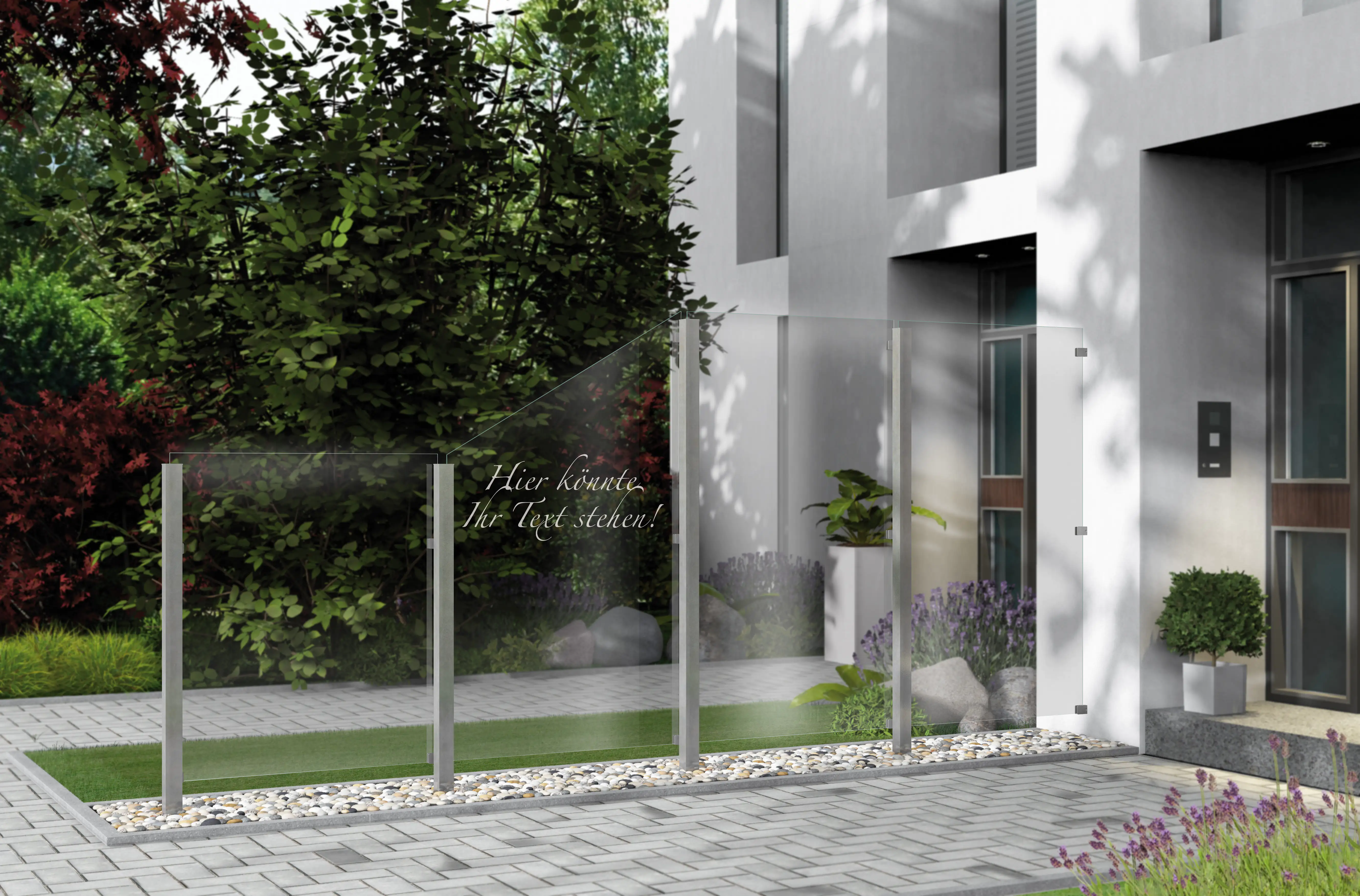4250189601024_1 Ambiente Glaszaun Dekor Logo 103 x 120 cm gehärtetes 8 mm Glas