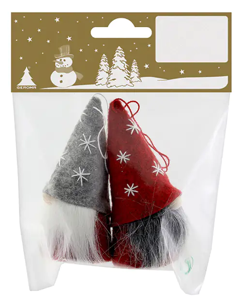 Weihnachtsanhänger Wichtel 8 cm , 2 Stück