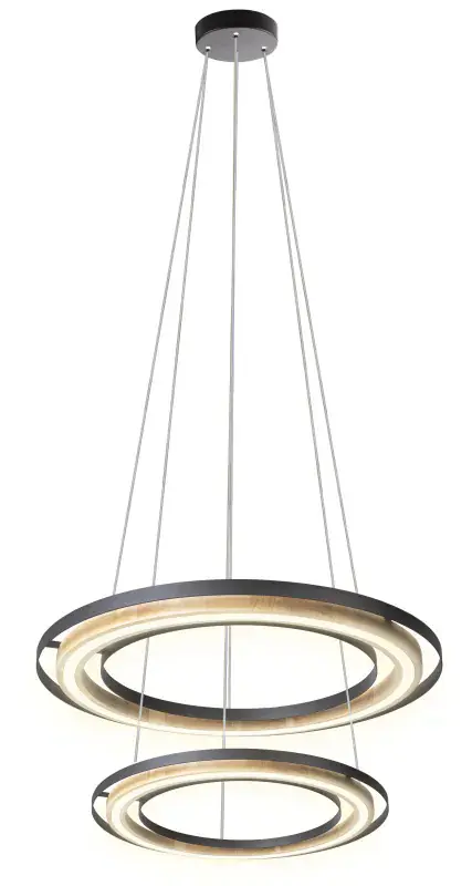 Globo Hängeleuchte 2 Rilas 56,5 x 150 cm Ø x H schwarz warmweiß