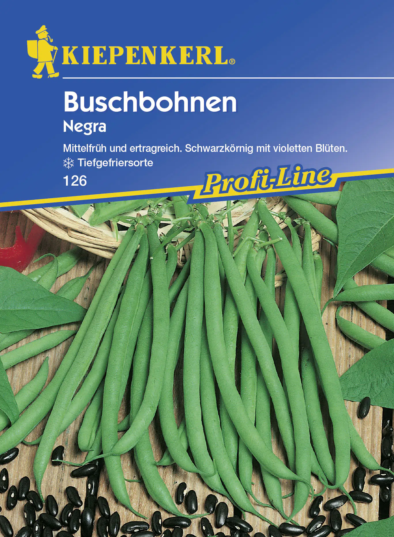 Kiepenkerl Buschbohne Negra Phaseolus vulgaris var. nanus, Inhalt: ca. 10 lfd. Meter