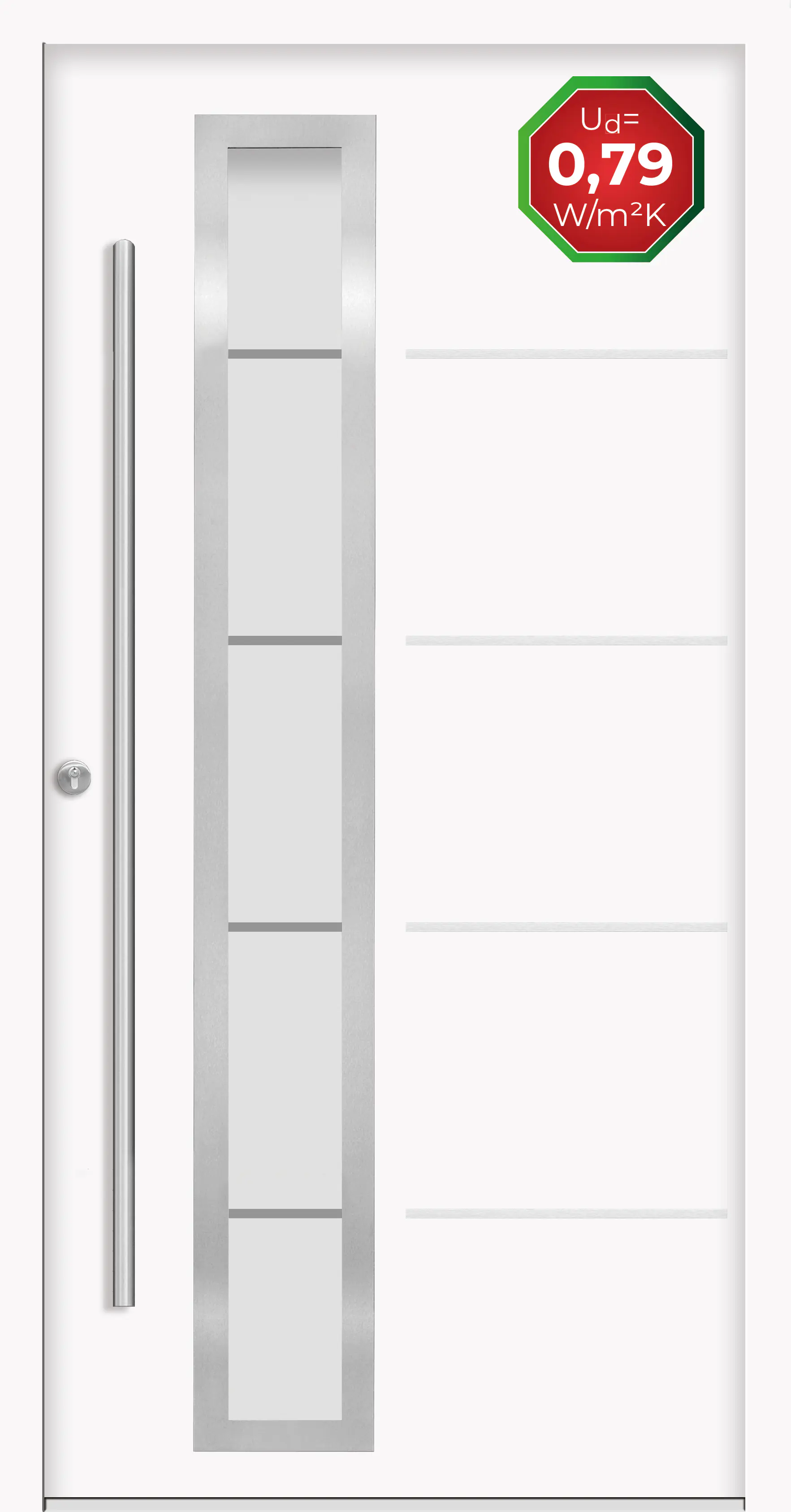 Splendoor Haustür Passivedoor Premium B06 Weiß DIN Links 110 x 210 cm
