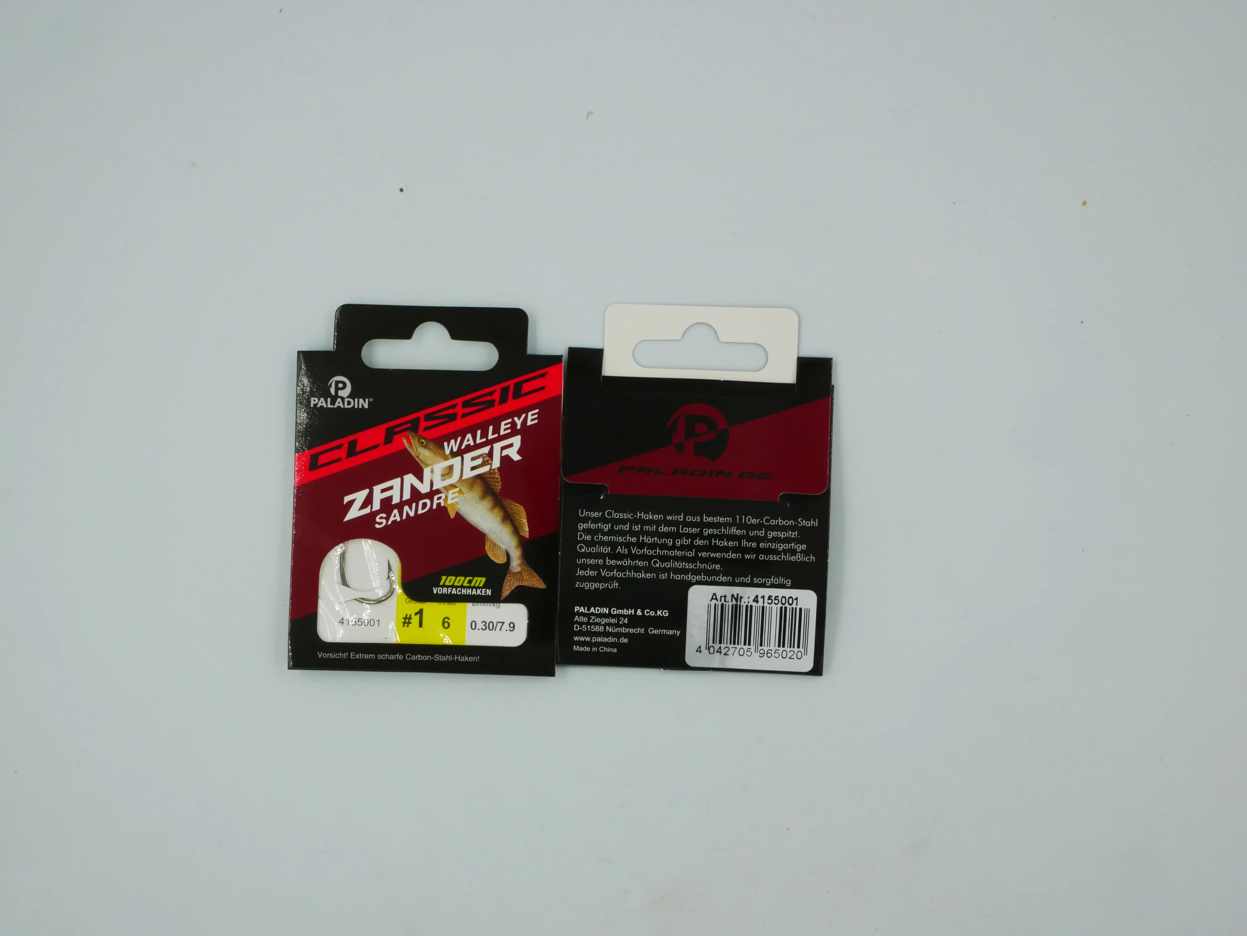 Paladin Zanderhaken gebunden Größe 1 100 cm 6 Stück gunsmoke