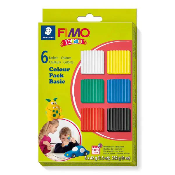 Fimo Modelliermasse kids Colour Pack basic 6 x 42 g