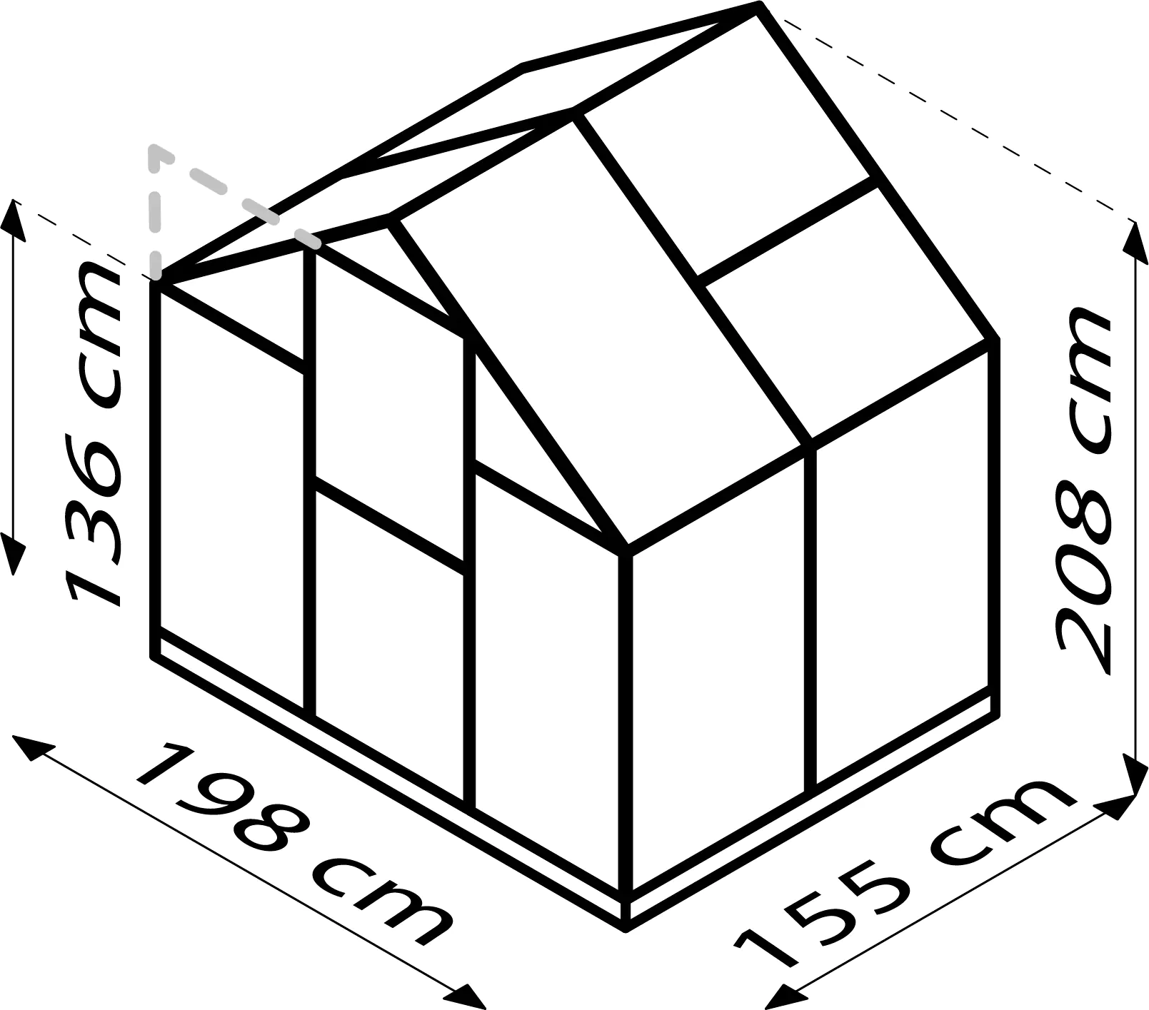 Vitavia Gewächshaus Eos 3100 190 x 153 cm 4 mm Hohlkammerplatten