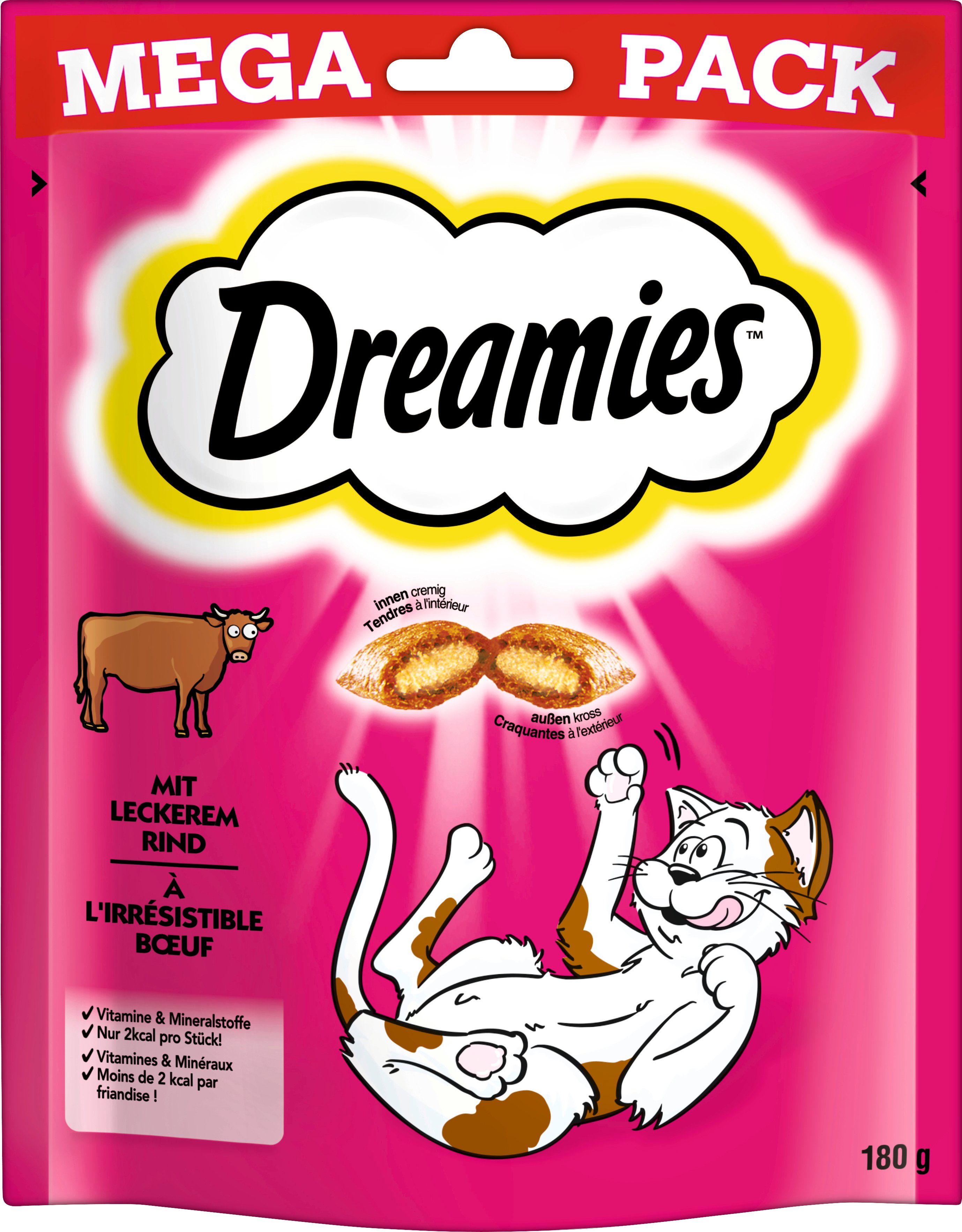 Dreamies Snacks mit Rind Katzensnack 180 g