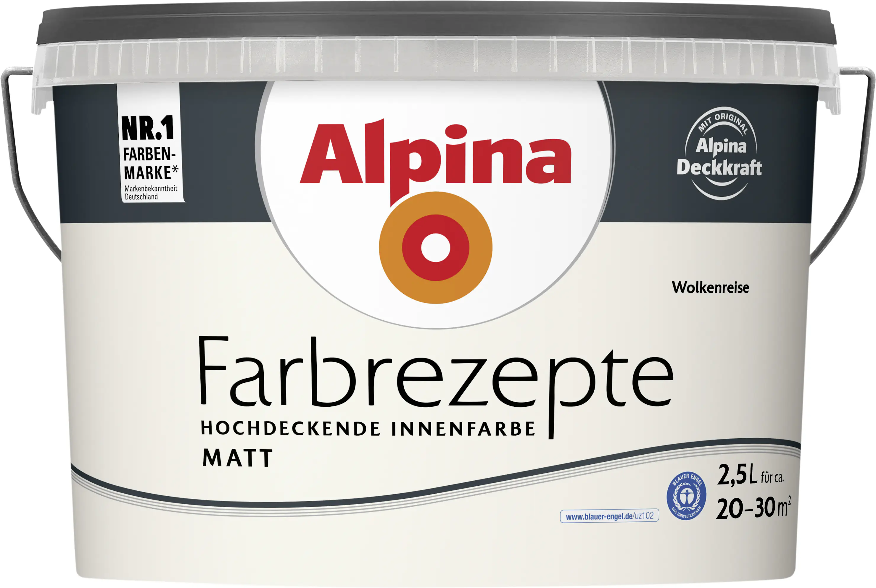 Alpina Farbrezepte Wandfarbe Wolkenreise matt 2,5 L