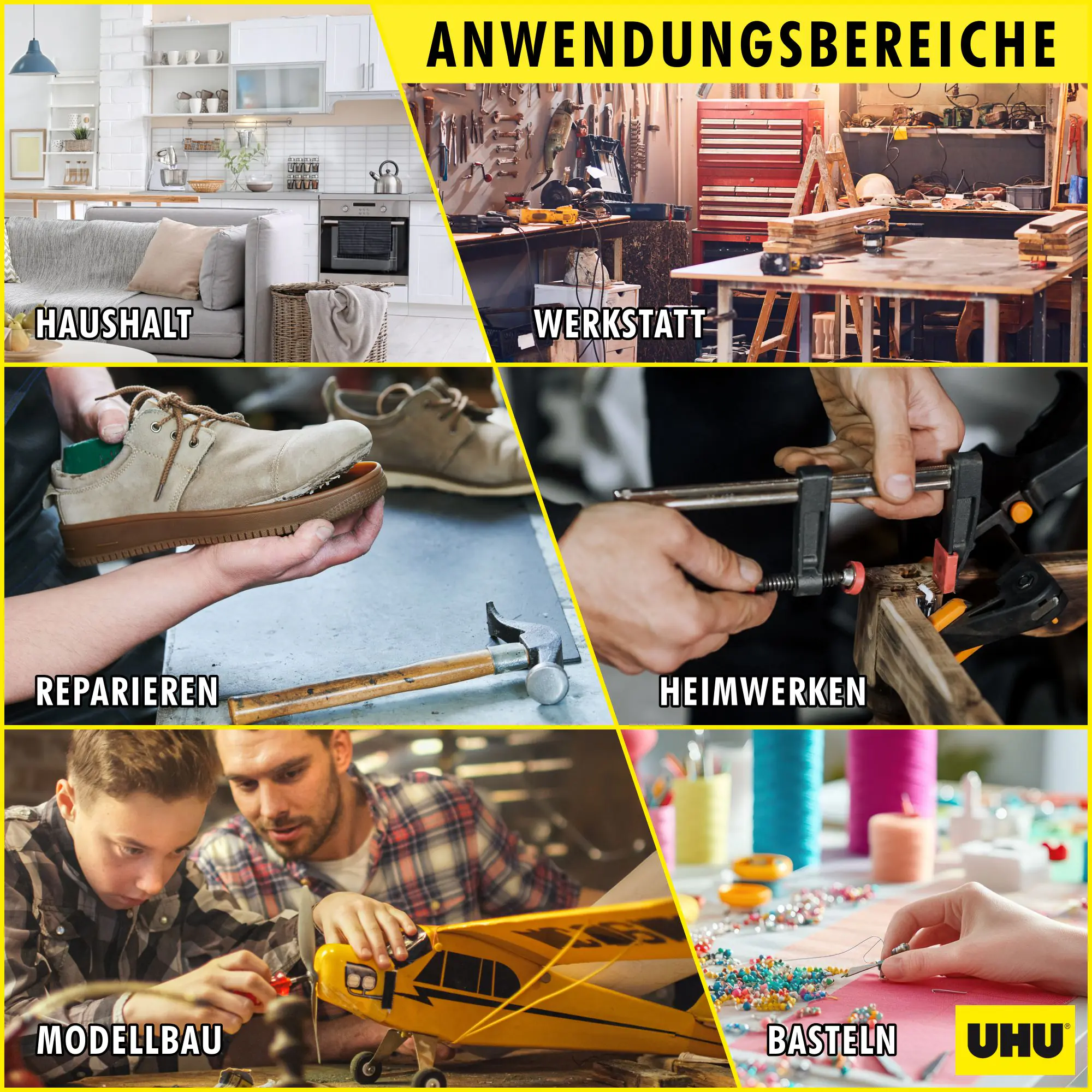 UHU Sekundenkleber blitzschnell Minis 3 x 1 g gel 3 g (3 x 1 g), in der praktischen Box
