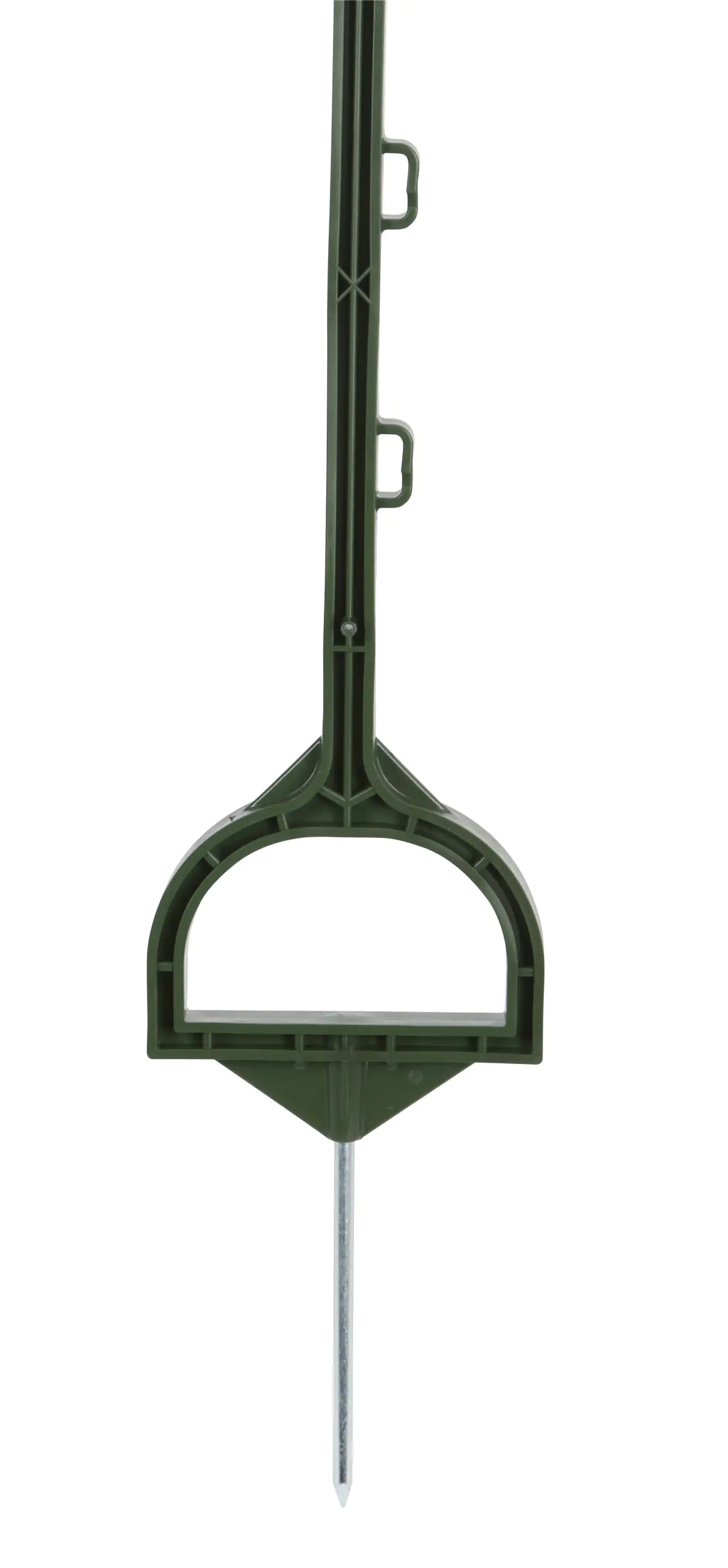 Kerbl Vollkunststoffpfahl mit Steigbügeltritt 114 cm grün 5 Stück