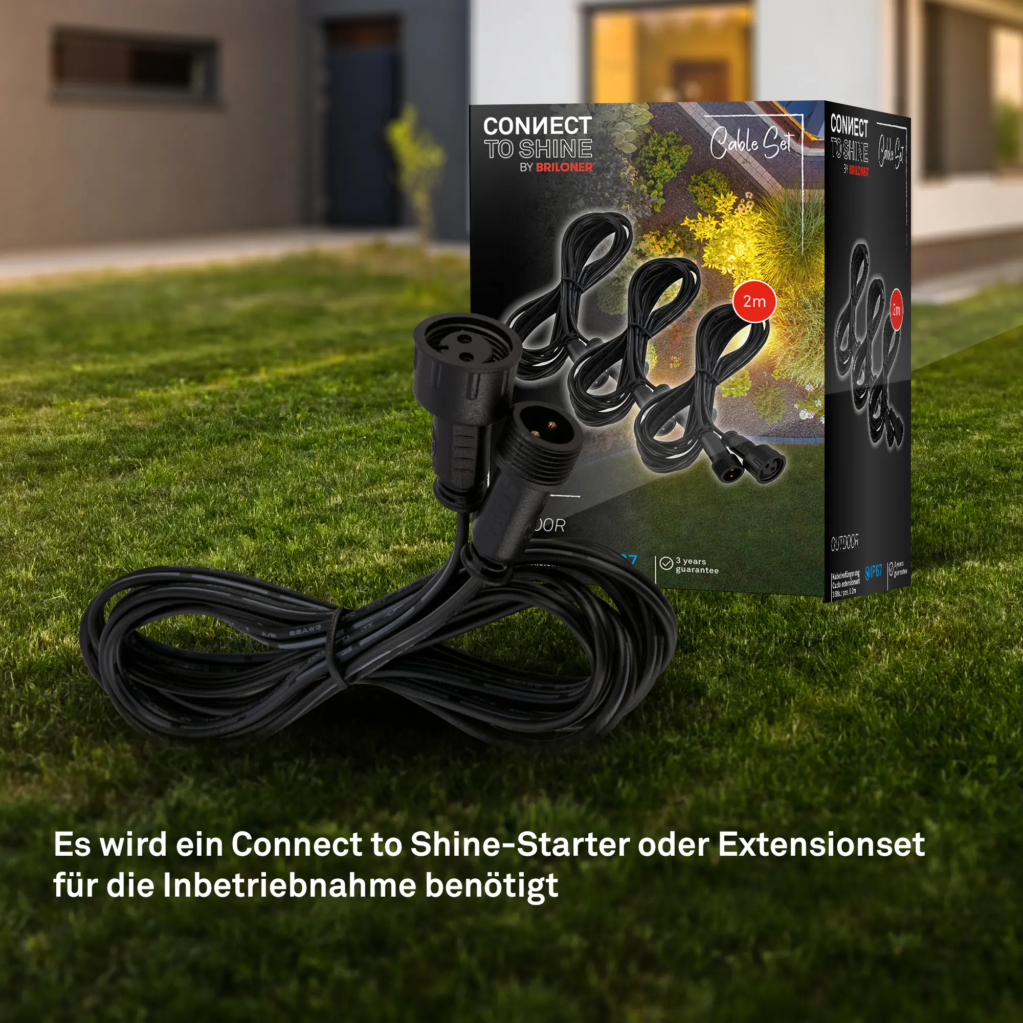 Briloner Verlängerung 3x2 m Connect to Shine 3er Set schwarz Briloner Verlängerung 3x2 m Connect to Shine 3er Set schwarz