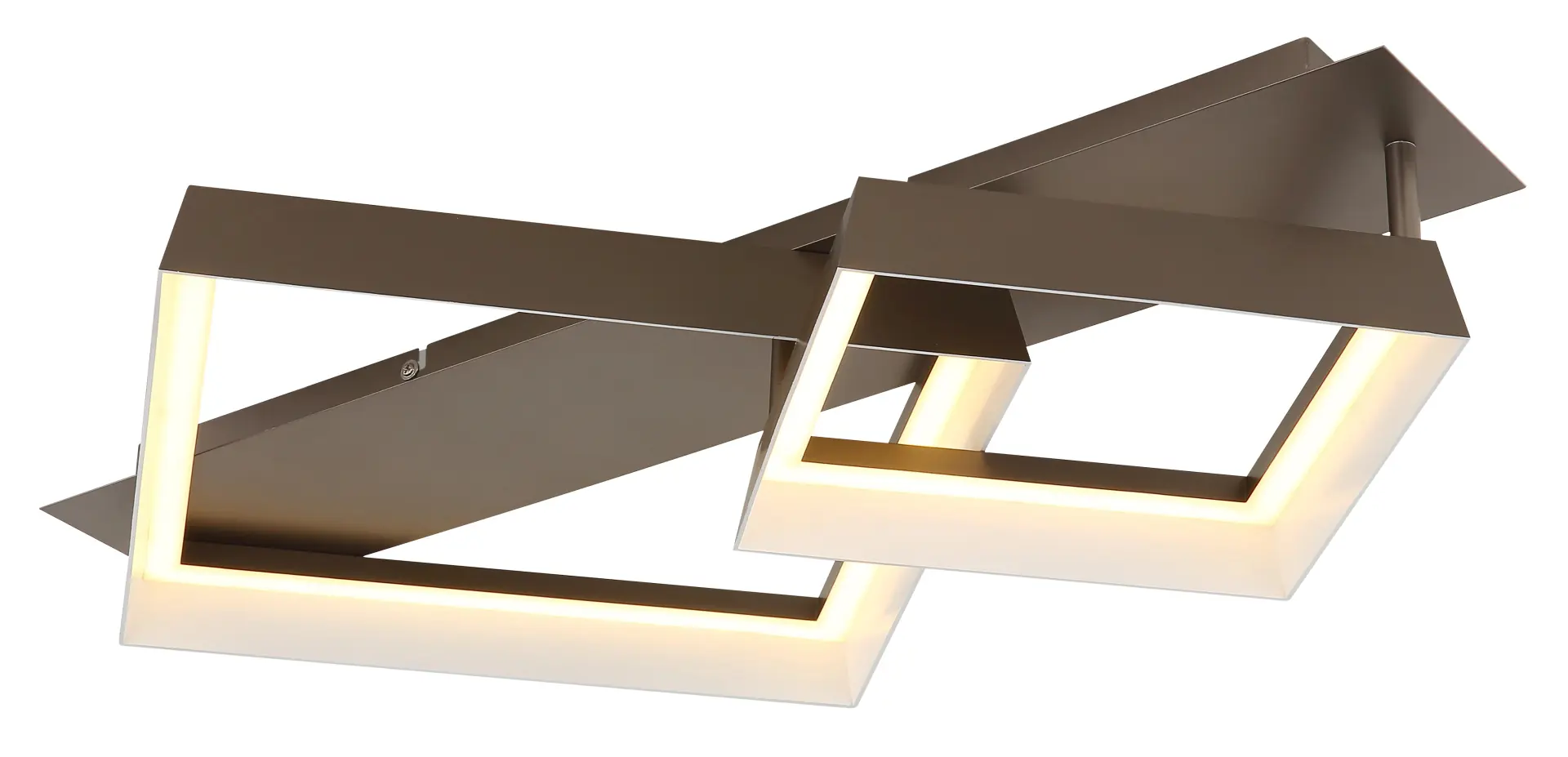 Globo LED-Deckenleuchte Syrakus 24 W 850 lm warmweiß kaffeefarben