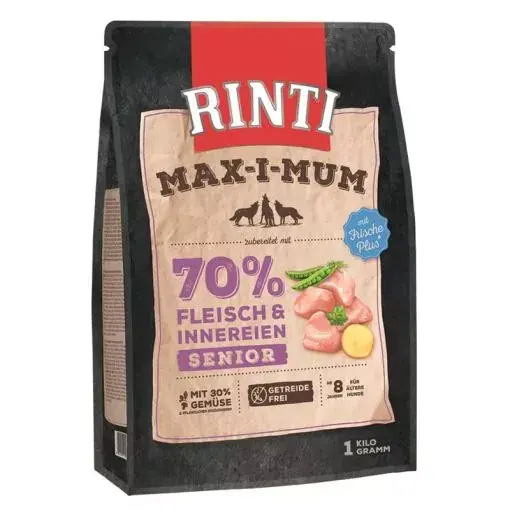 Rinti Max-i-Mum Hundetrockenfutter Senior 1 kg Fleisch & Innereien