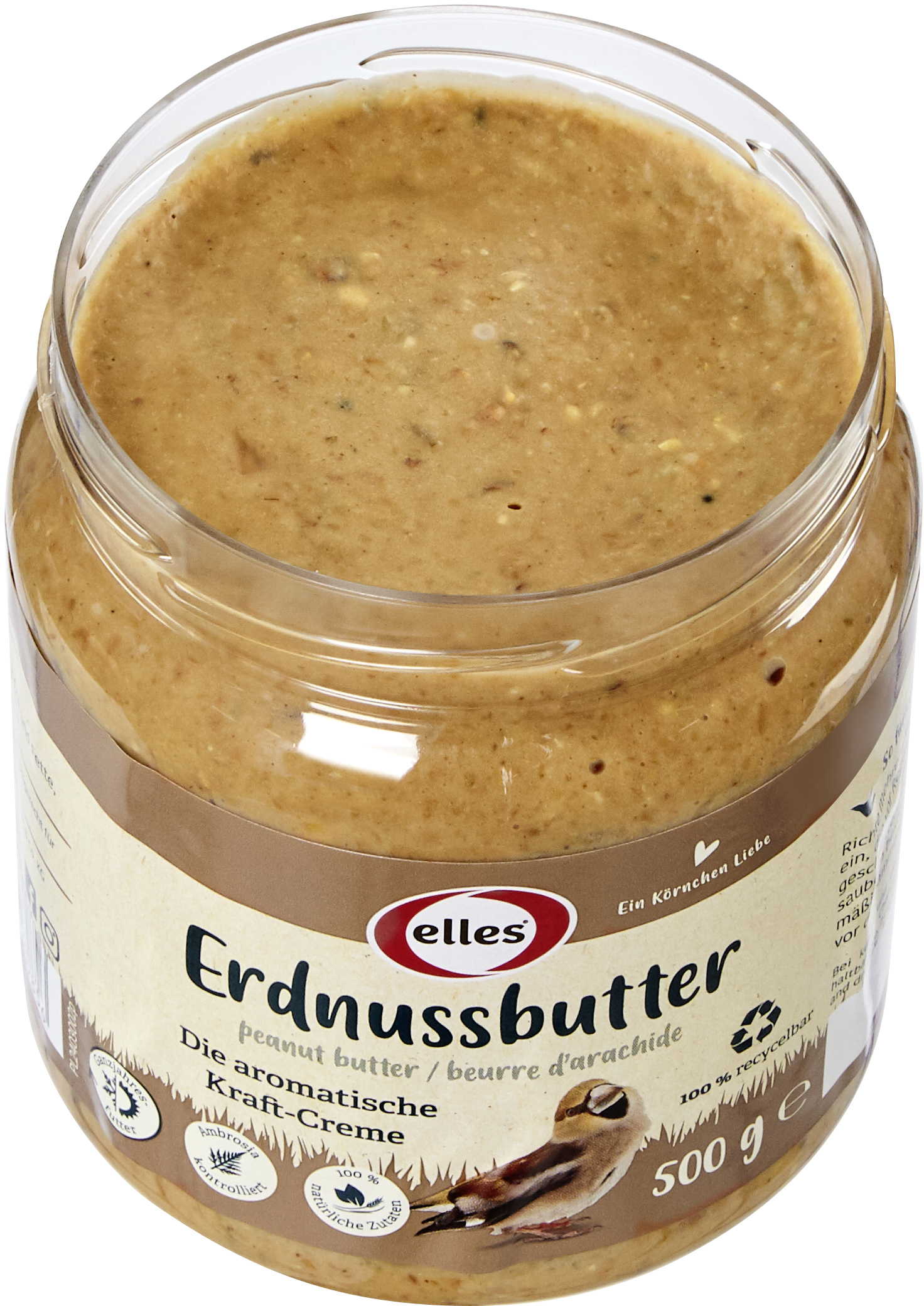 Elles Erdnussbutter 500 g Die aromatische Kraft-Creme Elles Erdnussbutter 500 g Die aromatische Kraft-Creme