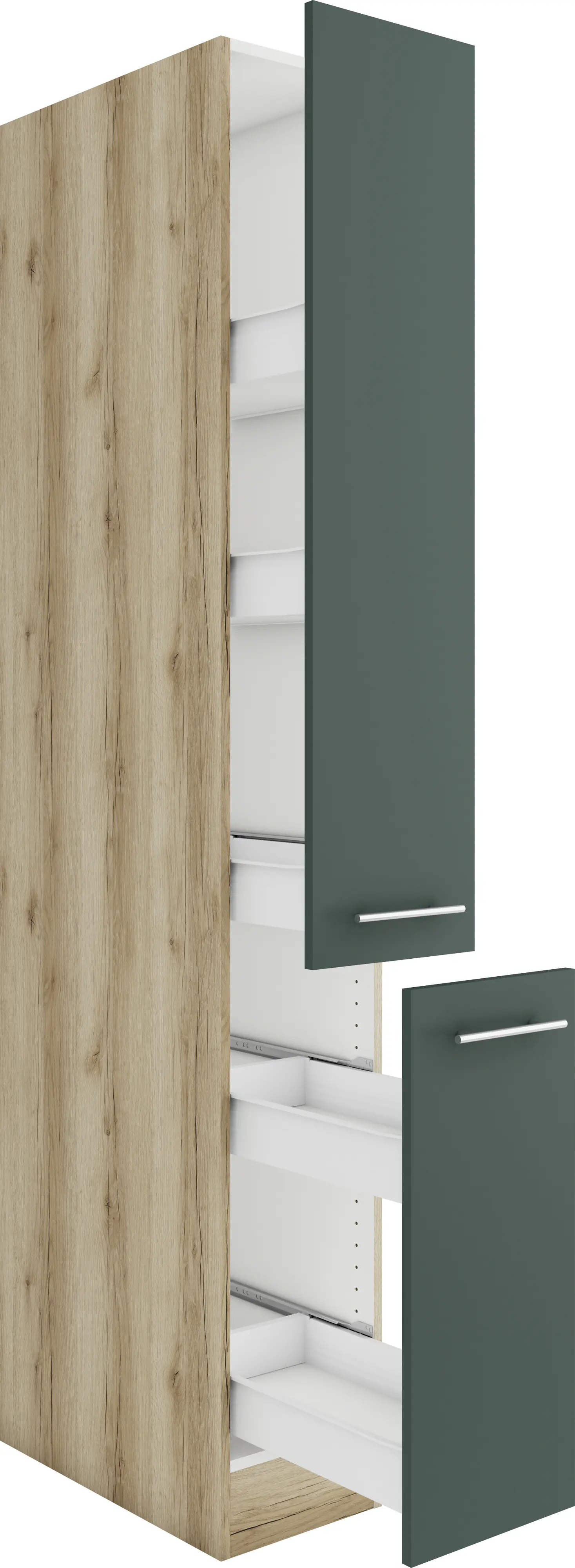 Optifit Apothekerschrank Savona 405 steingrün/eiche 30 cm