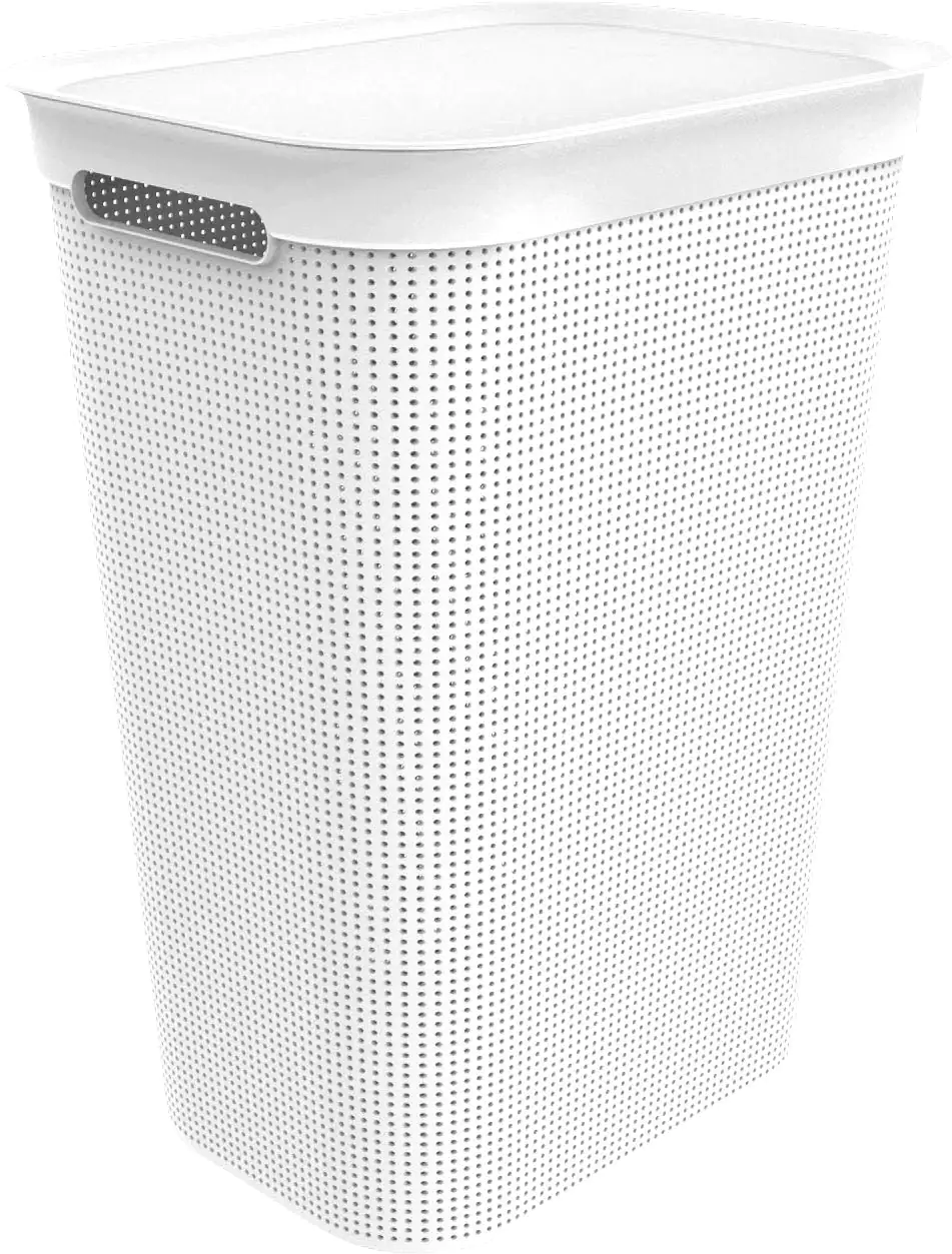 Rotho Wäschesammler Brisen, 50 l mistletoe weiss