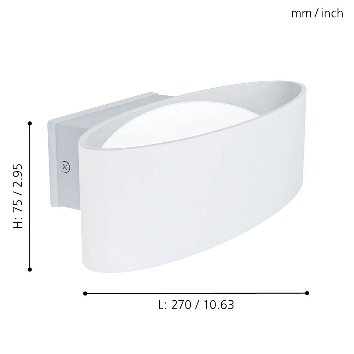 Eglo LED Außen-Wandleuchte Chinoa weiß 27 x 7,5 cm Up- & Downlight