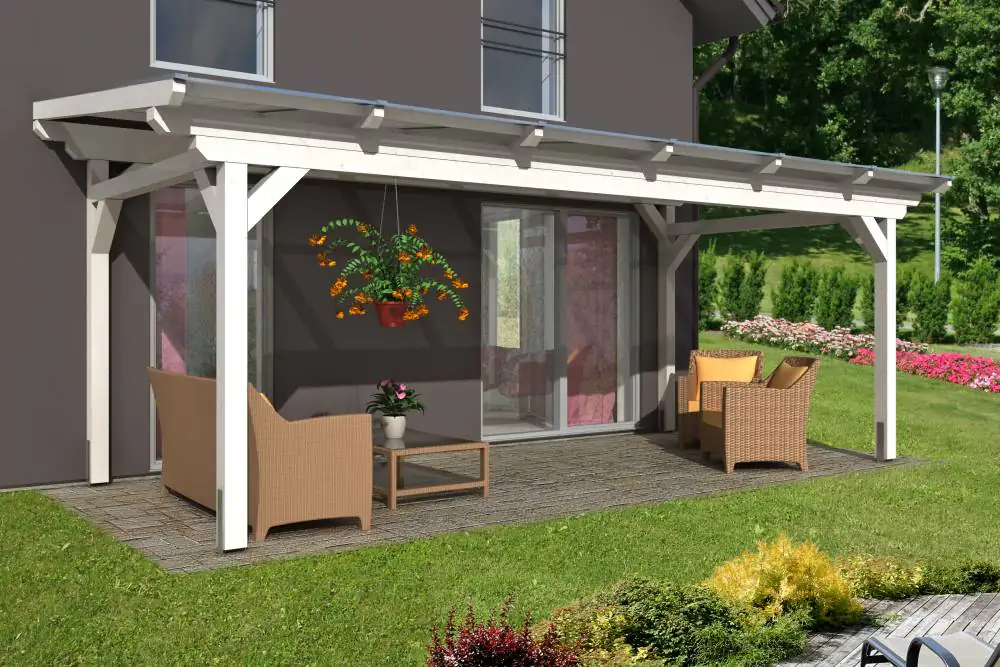 SKAN HOLZ Terrassenüberdachung Sanremo 648 x 250 cm Leimholz