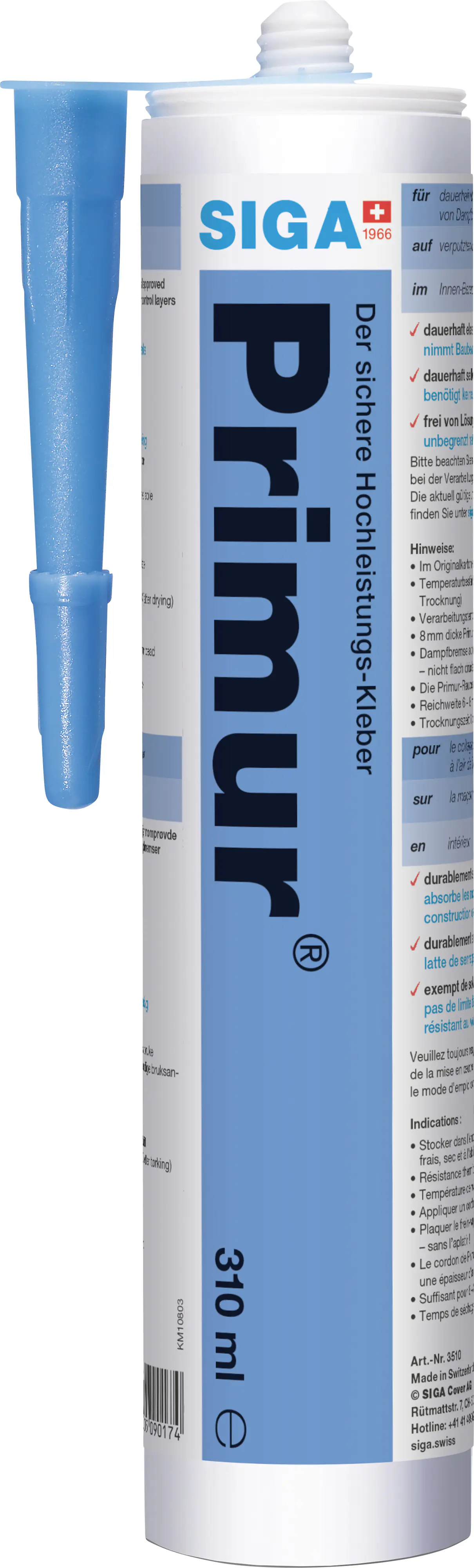 Siga Klebemasse Kartusche Primur 310 ml blau