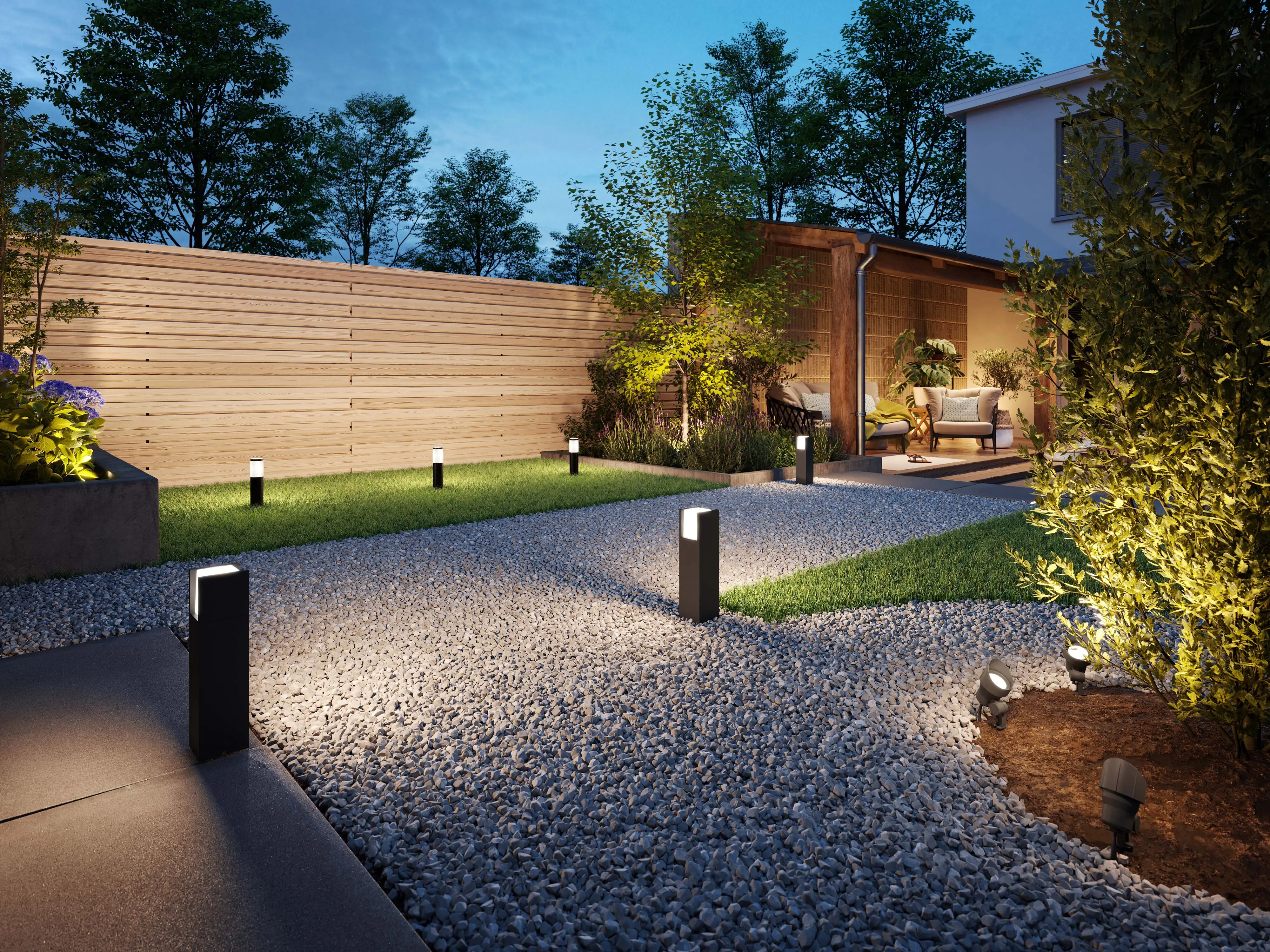 Philips LED Sockelleuchte Arbour warmweiß anthrazit Philips LED Sockelleuchte Arbour warmweiß anthrazit