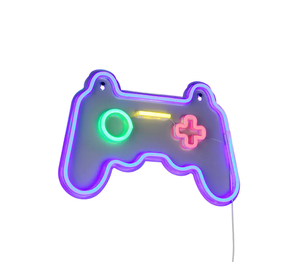 Reality LED Wandleuchte Gamer Controller 41 x 28 cm warmweiß transparent