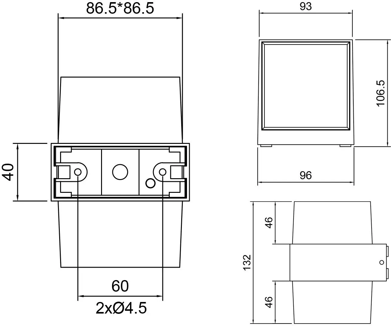 Reality Leuchten LED Außen-Wandleuchte Molina anthrazit Up- & Downlight