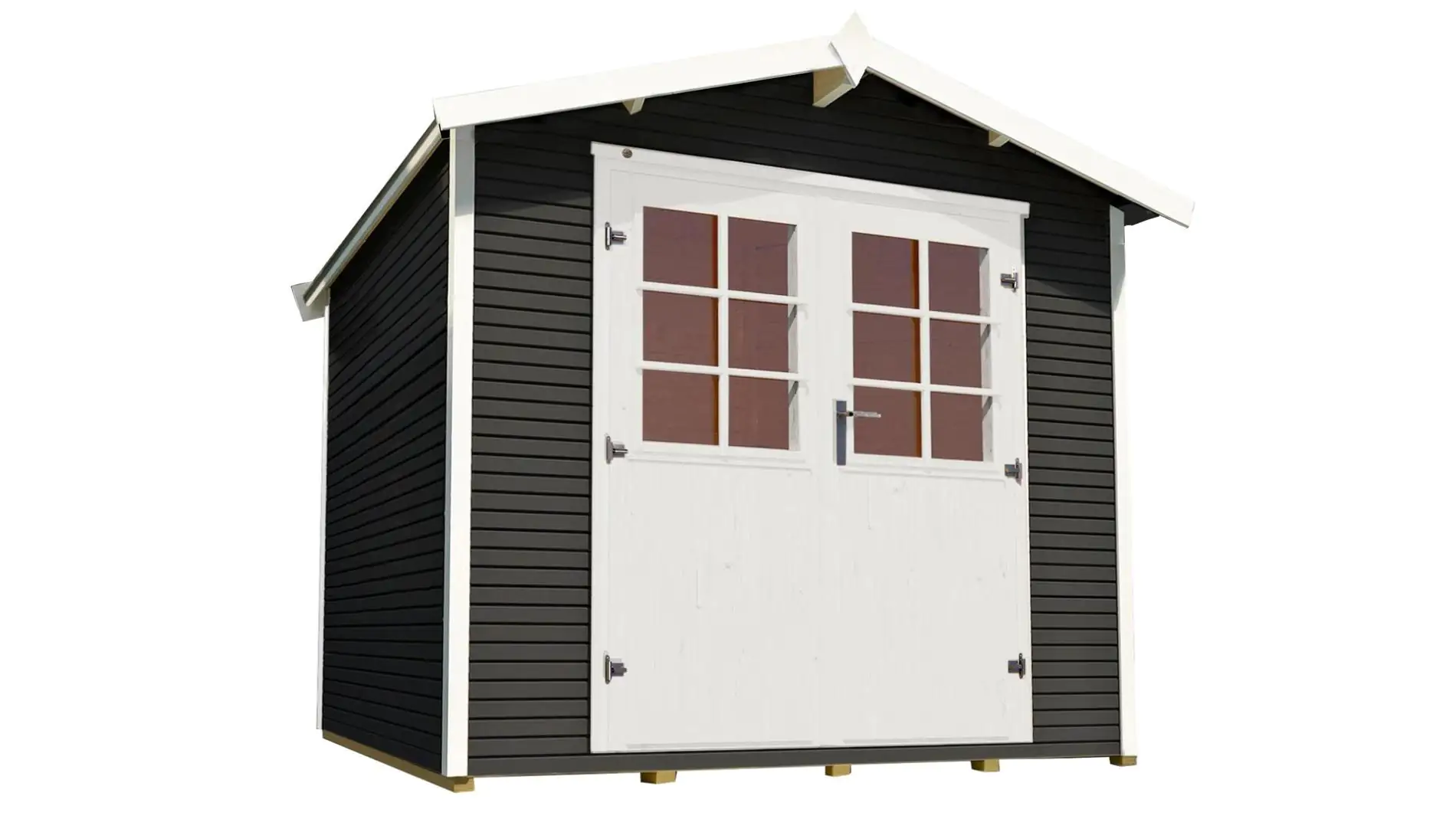 Weka Gartenhaus Kajsa 301 x 295 cm anthrazit  mit Fußboden