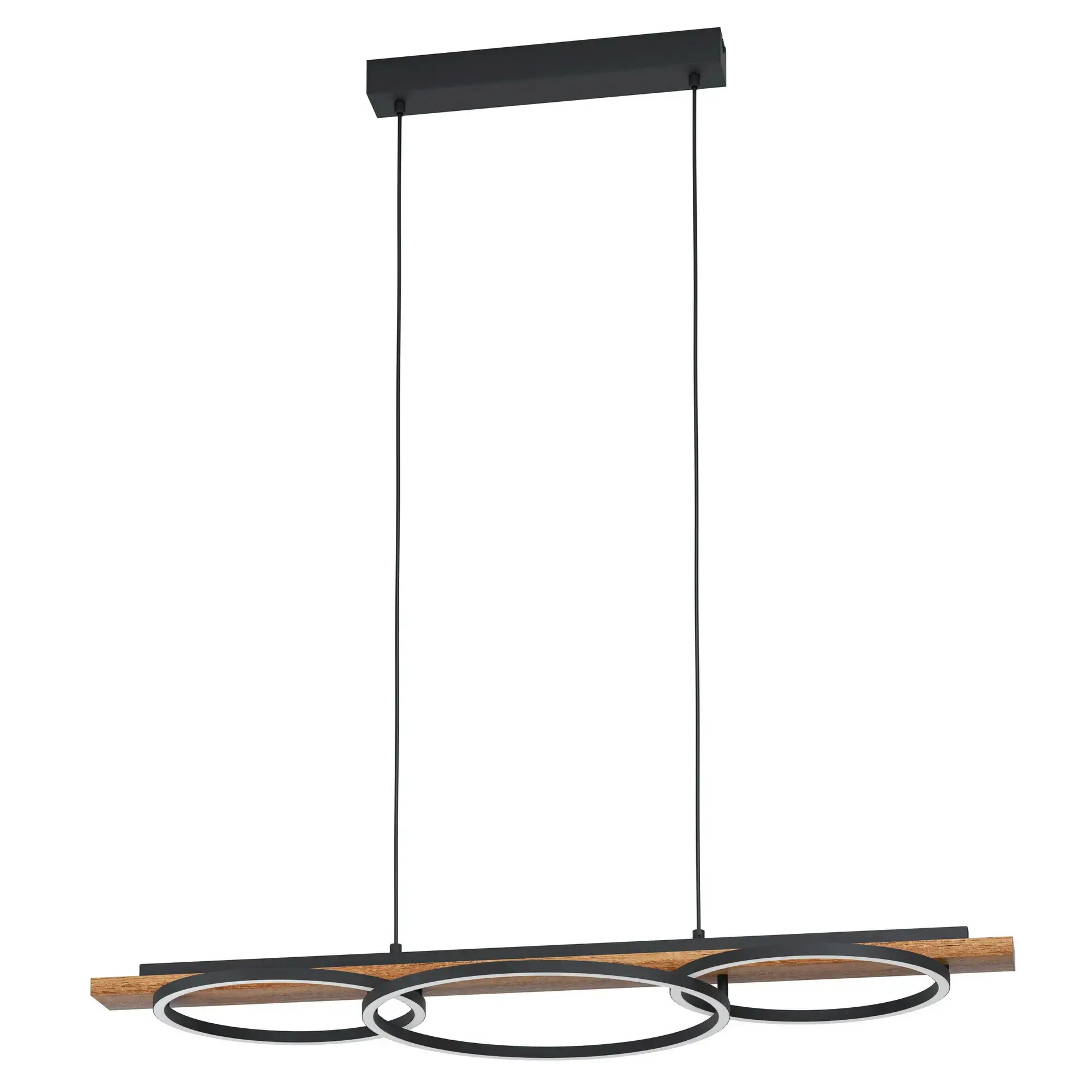 Eglo LED Pendelleuchte Boyal schwarz holz 101 x 110 cm warmweiß dimmbar Eglo LED Pendelleuchte Boyal schwarz holz 101 x 110 cm warmweiß dimmbar