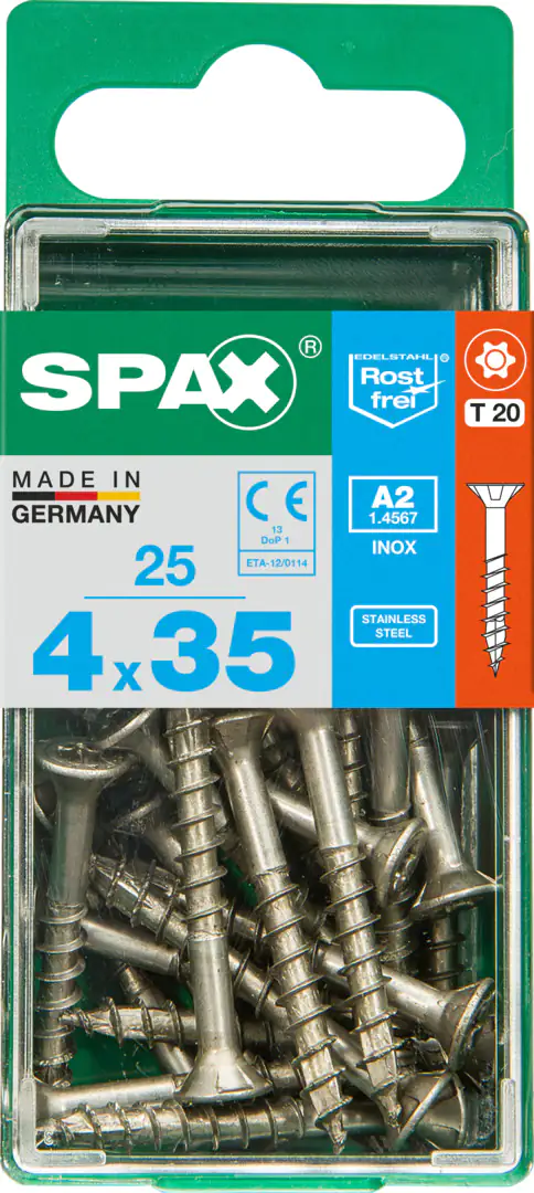 Spax Universalschrauben 4.0 x 35 mm TX 20 - 25 Stk.