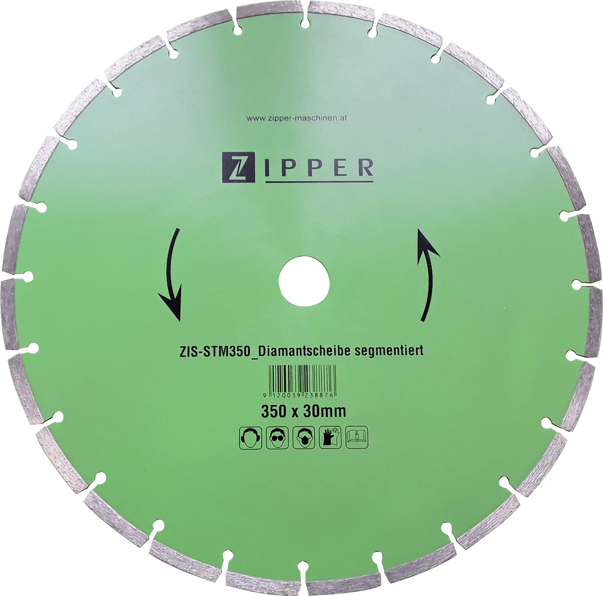 Zipper Diamanttrennscheibe STM350DSS Ø 350 x 30 mm segmentiert
