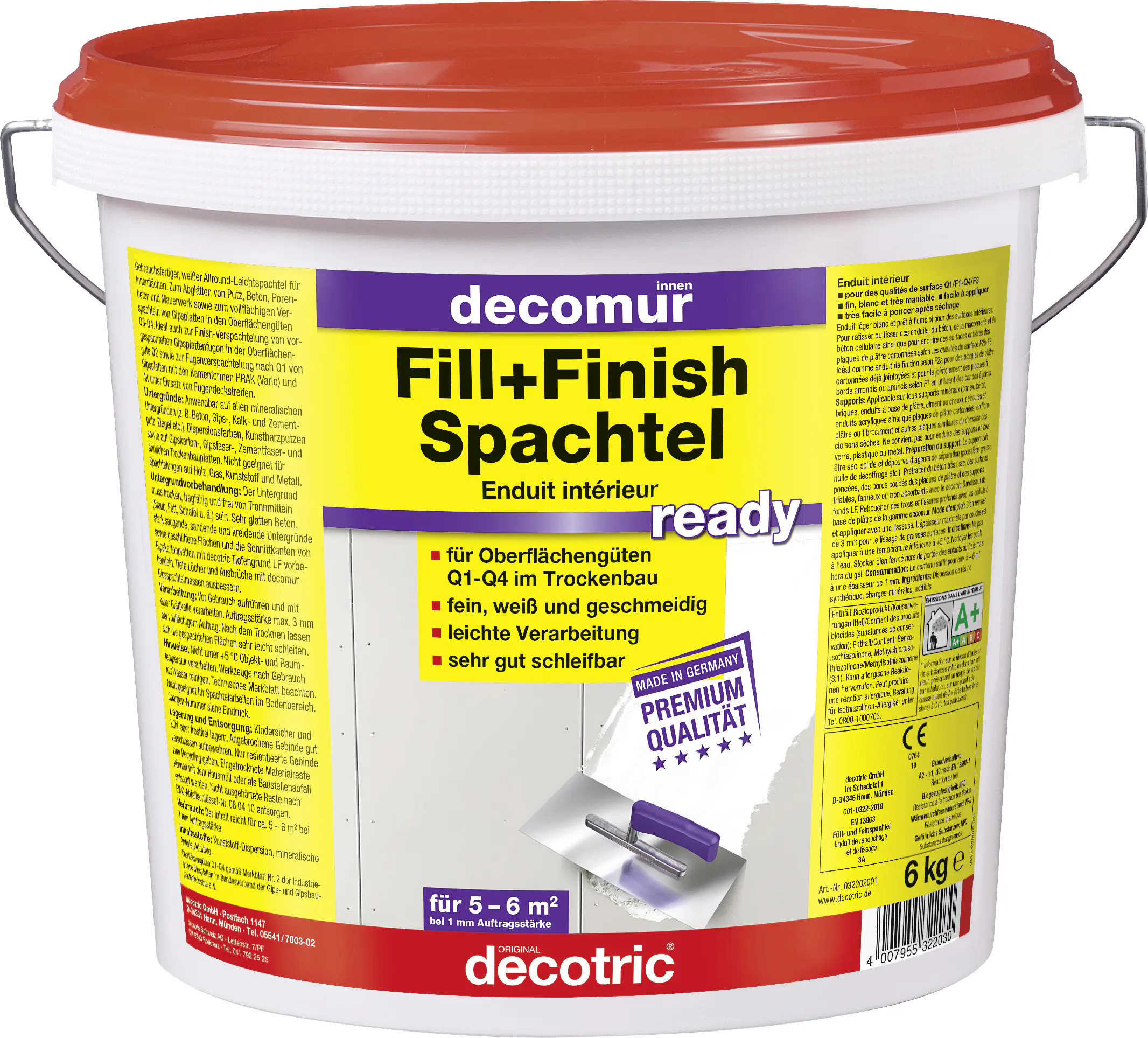 Decotric Decomur Fill+Finish Spachtel ready 6 kg