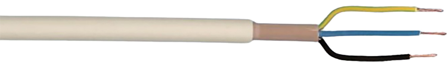 Feuchtraumleitung NYM-J 3 x 1,5 - 5 Meter, grau