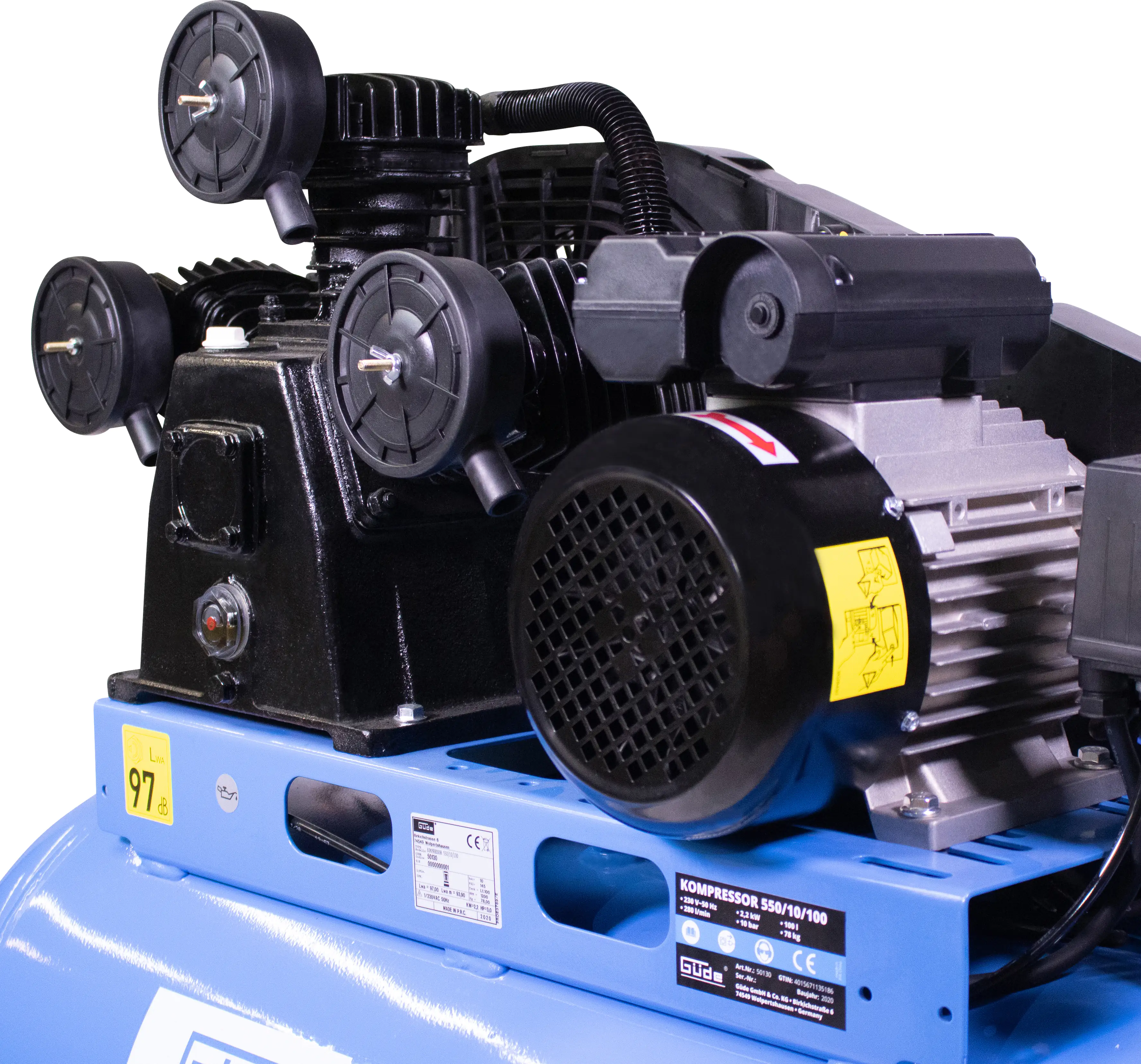 Güde Kompressor 550/10/100 10 bar 100 l 500 l/min 2,2 kW Güde Kompressor 550/10/100 10 bar 100 l 500 l/min 2,2 kW