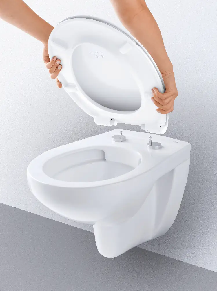 4005176450006_2 Grohe Wand-Tiefspül-WC Bau weiß, spülrandlos, inkl. WC-Sitz